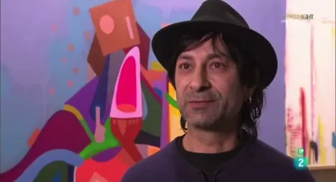 Reportaje de en RTVE-2 Catalunya – Street-Art in Barcelona: Szene aus dem Art-Is-Trash-Video von Francisco de Pájaro