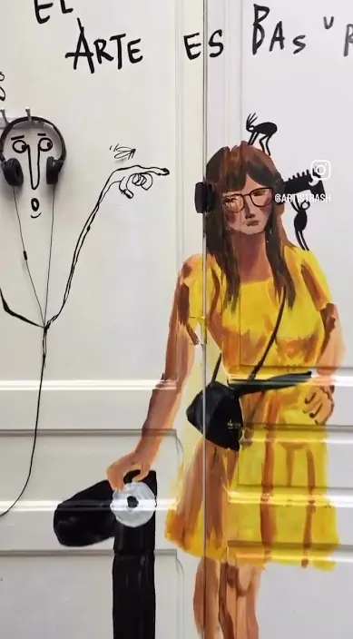 Retrato de hannah bere – Street-Art in Barcelona: Szene aus dem Art-Is-Trash-Video von Francisco de Pájaro