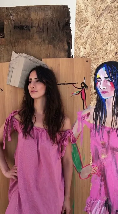 Retrato de mujer croata – Street-Art in Barcelona: Szene aus dem Art-Is-Trash-Video von Francisco de Pájaro