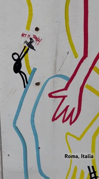 Roma – Street-Art: Szene aus dem Art-Is-Trash-Video von Francisco de Pájaro