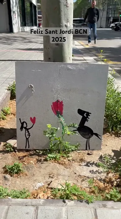 Sant jordi – Street-Art in Barcelona: Szene aus dem Art-Is-Trash-Video von Francisco de Pájaro