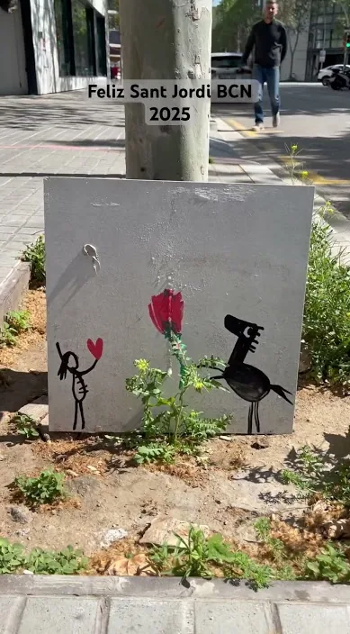 Sant jordi – Street-Art in Barcelona: Szene aus dem Art-Is-Trash-Video von Francisco de Pájaro