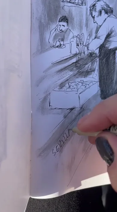 SEVILLA www. es – Street-Art in Barcelona: Szene aus dem Art-Is-Trash-Video von Francisco de Pájaro