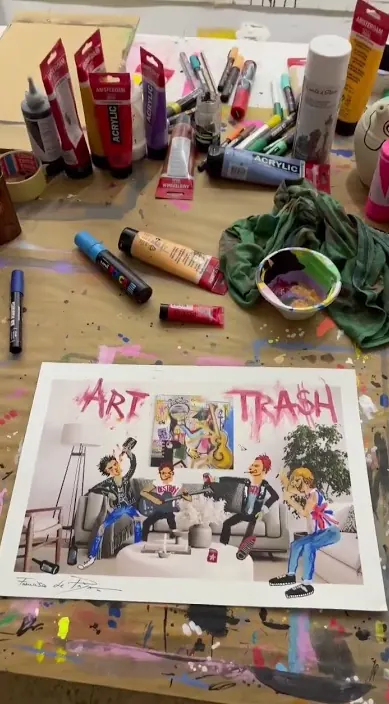 Sex Pistols trash – Street-Art in Barcelona: Szene aus dem Art-Is-Trash-Video von Francisco de Pájaro