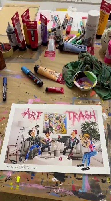 Sex Pistols trash – Street-Art in Barcelona: Szene aus dem Art-Is-Trash-Video von Francisco de Pájaro