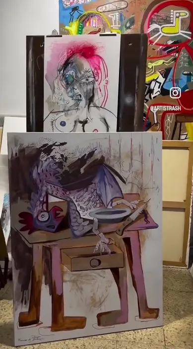 Silencio en el estudio – Street-Art in Barcelona: Szene aus dem Art-Is-Trash-Video von Francisco de Pájaro