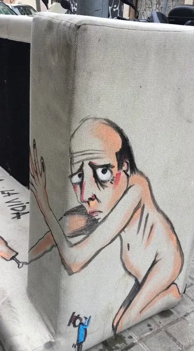 Sin cultura la vida es tortura – Street-Art in Barcelona: Szene aus dem Art-Is-Trash-Video von Francisco de Pájaro
