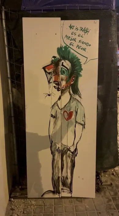 Soy el mejor www. es – Street-Art in Barcelona: Szene aus dem Art-Is-Trash-Video von Francisco de Pájaro