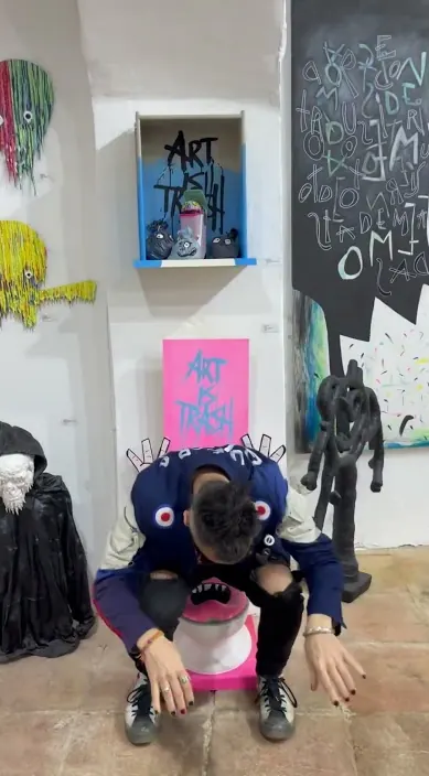 Soy tu perro infiel – Street-Art in Barcelona: Szene aus dem Art-Is-Trash-Video von Francisco de Pájaro
