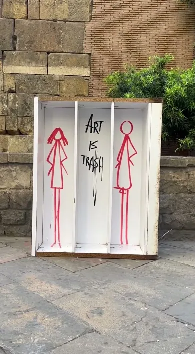 Trash – Street-Art in Barcelona: Szene aus dem Art-Is-Trash-Video von Francisco de Pájaro