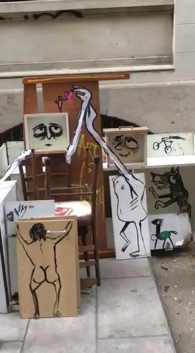 Trash Street – Street-Art in Barcelona: Szene aus dem Art-Is-Trash-Video von Francisco de Pájaro