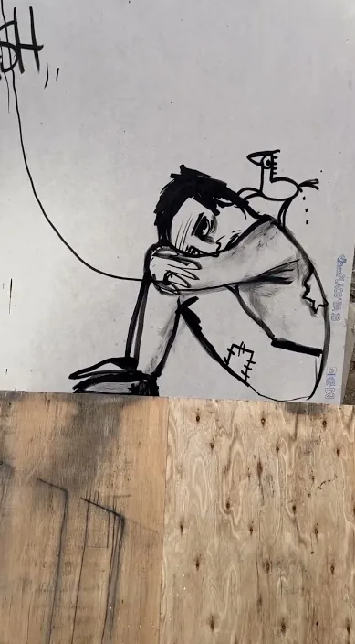 TRASH www. es – Street-Art: Szene aus dem Art-Is-Trash-Video von Francisco de Pájaro