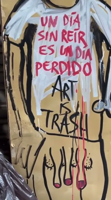 Un día sin reír – Street-Art in Barcelona: Szene aus dem Art-Is-Trash-Video von Francisco de Pájaro