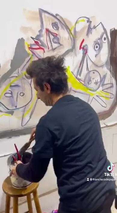Una pintura vendida en Yakarta – Street-Art in Barcelona: Szene aus dem Art-Is-Trash-Video von Francisco de Pájaro
