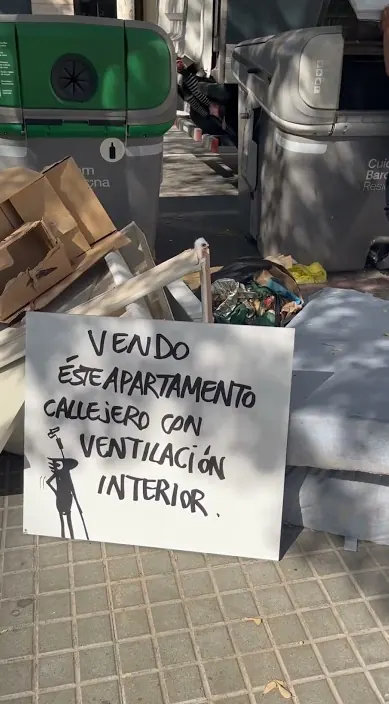 Vendo o alquilo www. es – Street-Art: Szene aus dem Art-Is-Trash-Video von Francisco de Pájaro