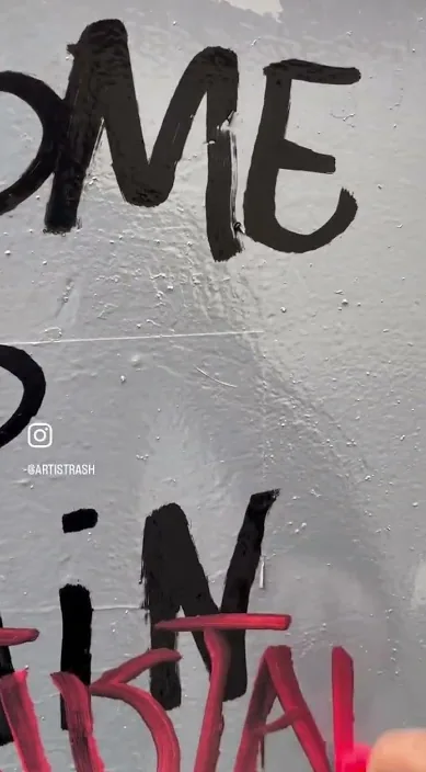 Welcome – Street-Art in Barcelona: Szene aus dem Art-Is-Trash-Video von Francisco de Pájaro