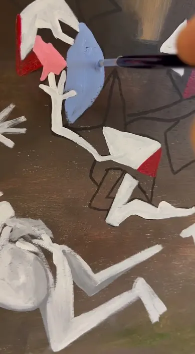 Work in progress es – Street-Art: Szene aus dem Art-Is-Trash-Video von Francisco de Pájaro