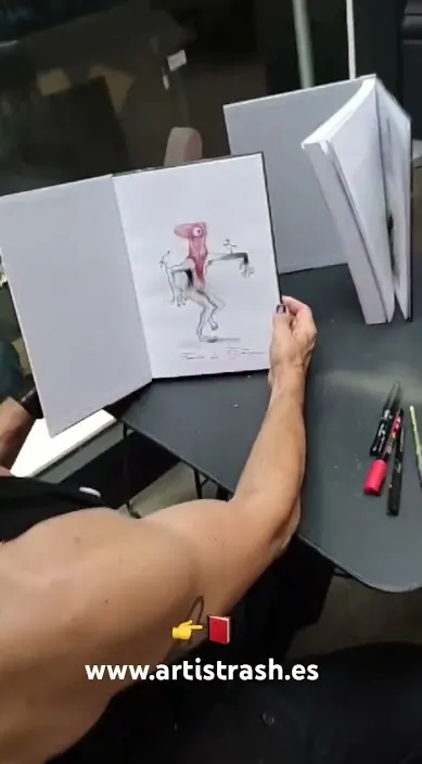 www. es – Street-Art: Szene aus dem Art-Is-Trash-Video von Francisco de Pájaro