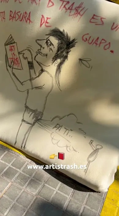 www. es – Street-Art: Szene aus dem Art-Is-Trash-Video von Francisco de Pájaro