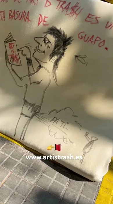 www. es – Street-Art: Szene aus dem Art-Is-Trash-Video von Francisco de Pájaro