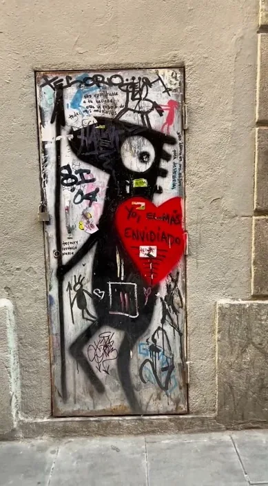 Yo, el más envidiado. es – Street-Art: Szene aus dem Art-Is-Trash-Video von Francisco de Pájaro